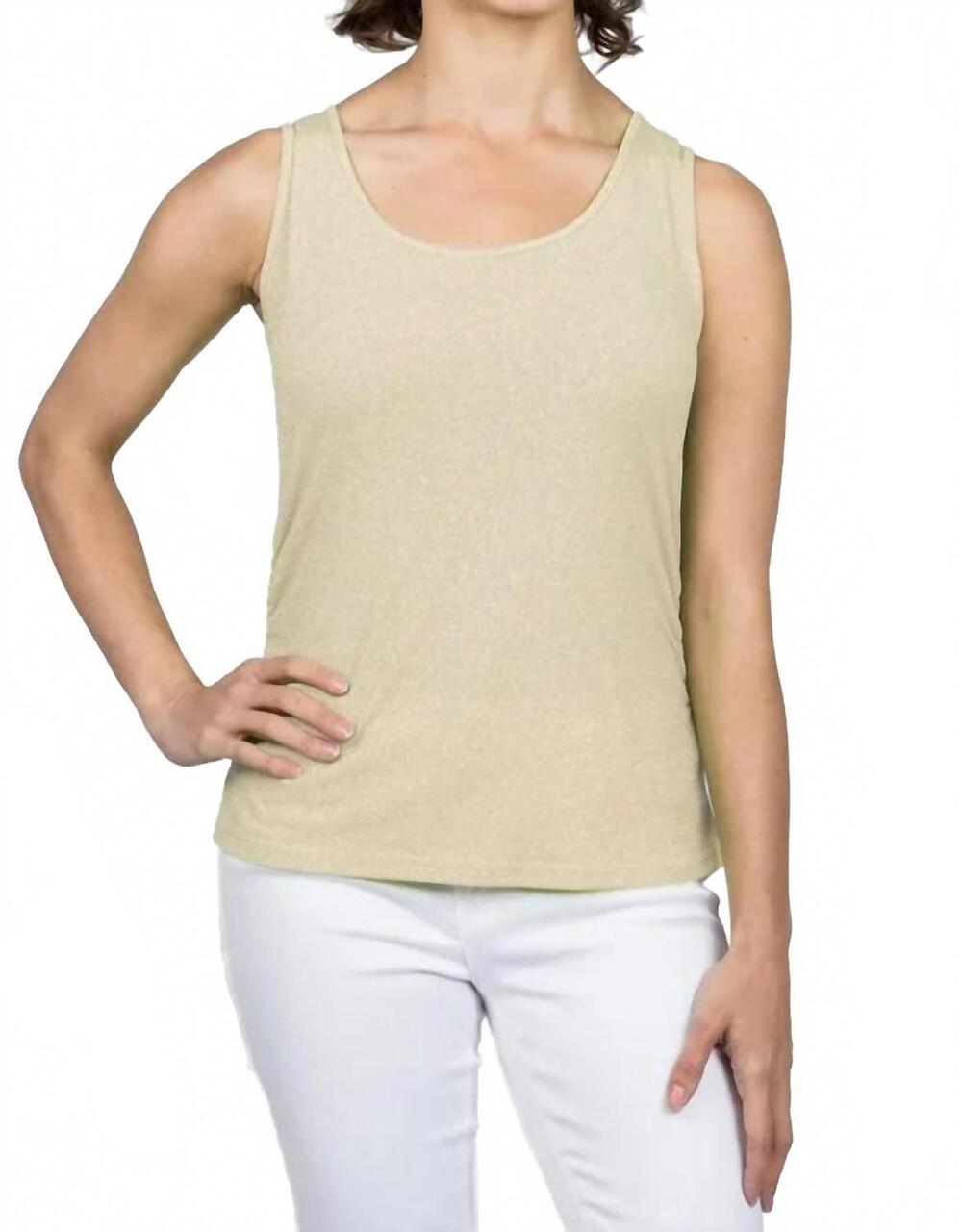 NEW BEREK glitter glam tank top in champagne